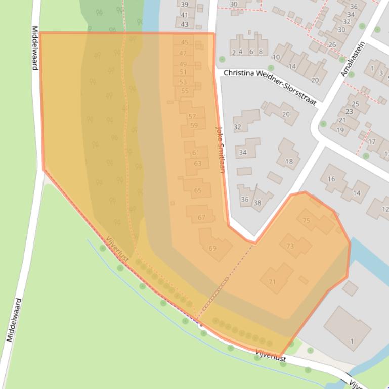 Kaart van postcodegebied 4133HK.