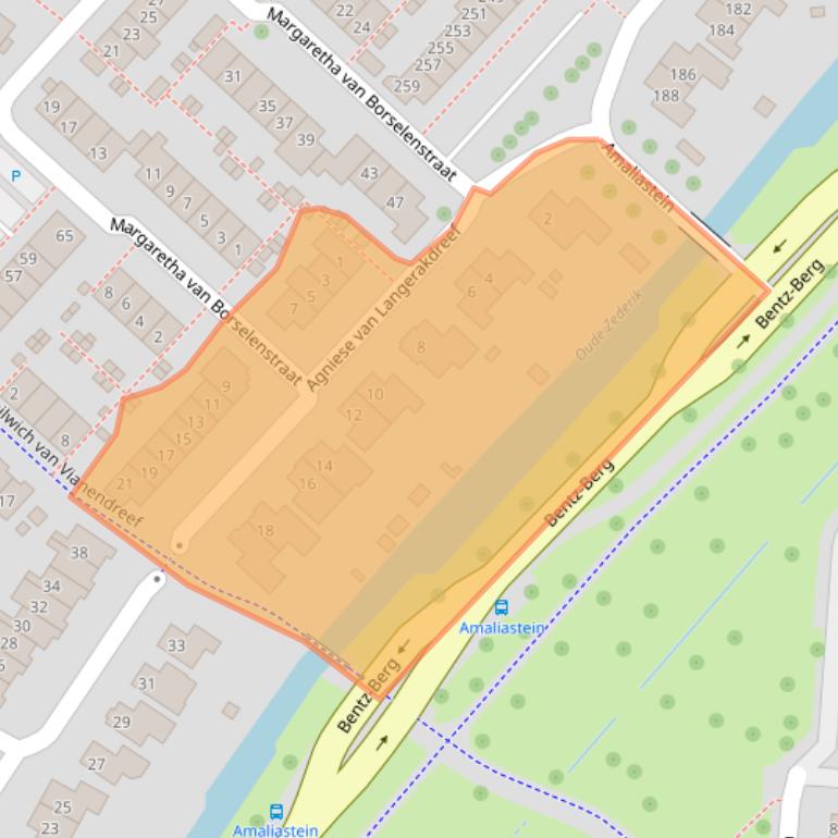 Kaart van postcodegebied 4133JA.