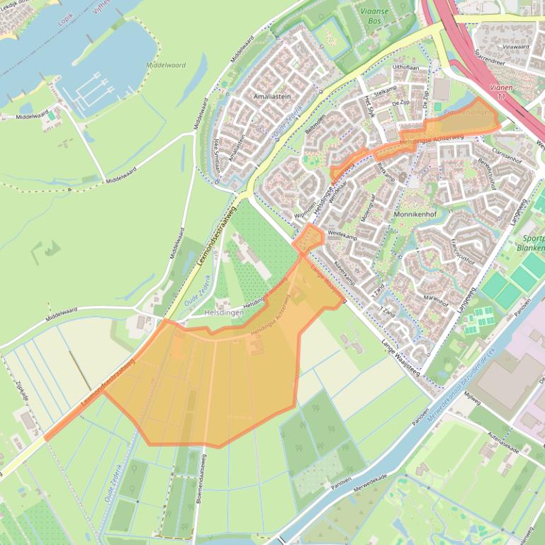 Kaart van postcodegebied 4133NC.