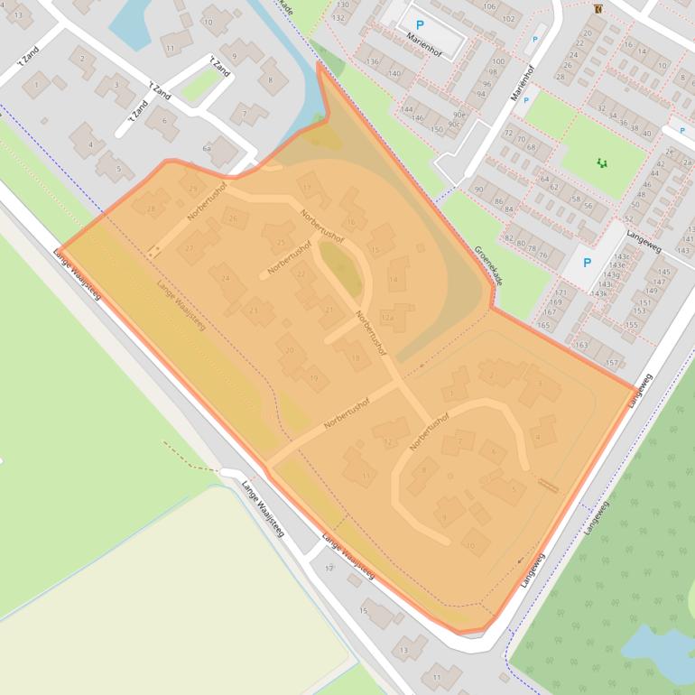 Kaart van postcodegebied 4133TA.