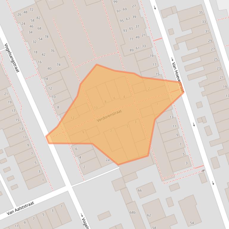 Kaart van postcodegebied 4141DL.