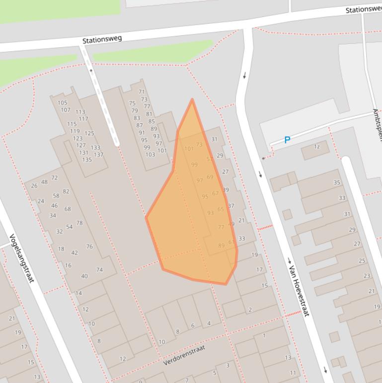 Kaart van postcodegebied 4141DN.