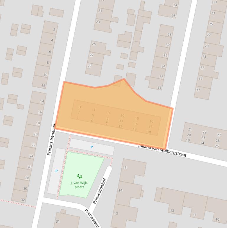 Kaart van postcodegebied 4141EW.