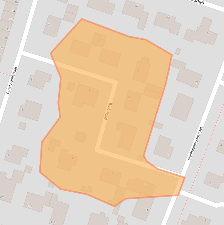 Kaart van postcodegebied 4141JL.