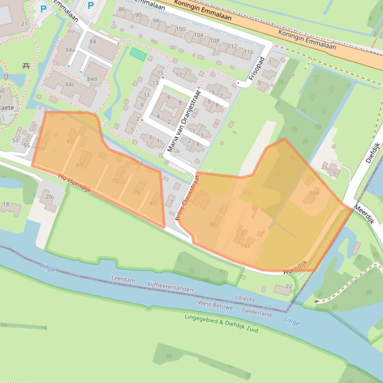 Kaart van postcodegebied 4141MB.