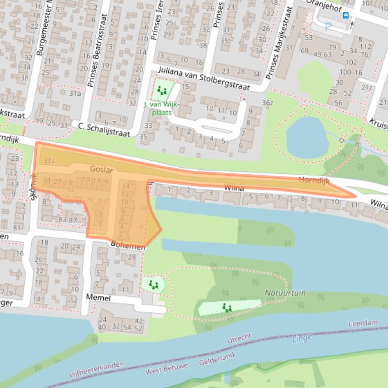Kaart van postcodegebied 4141MT.