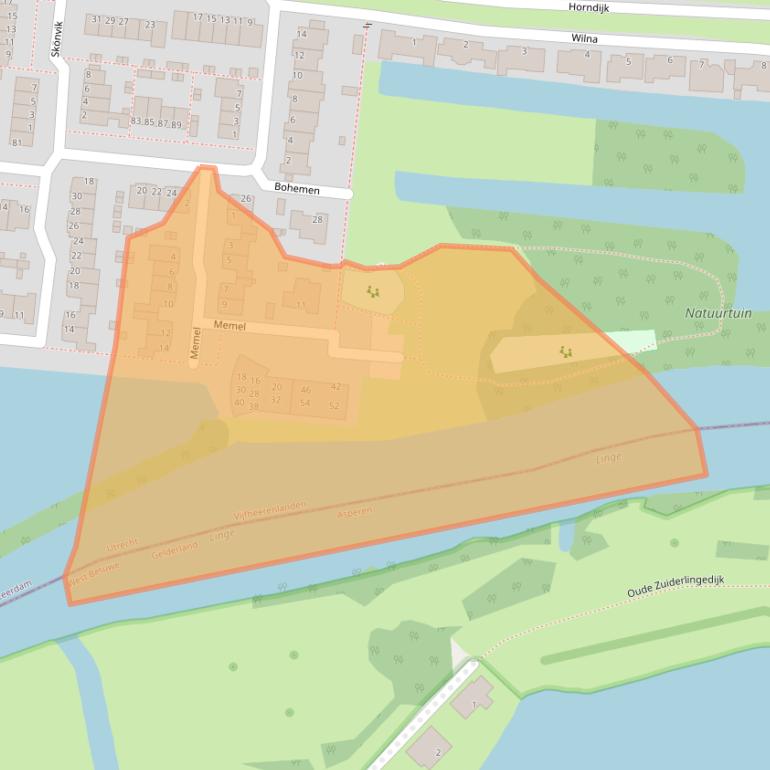 Kaart van postcodegebied 4141MZ.