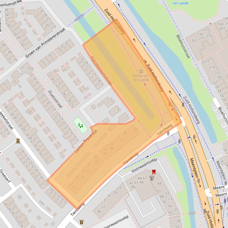 Kaart van postcodegebied 4142AA.