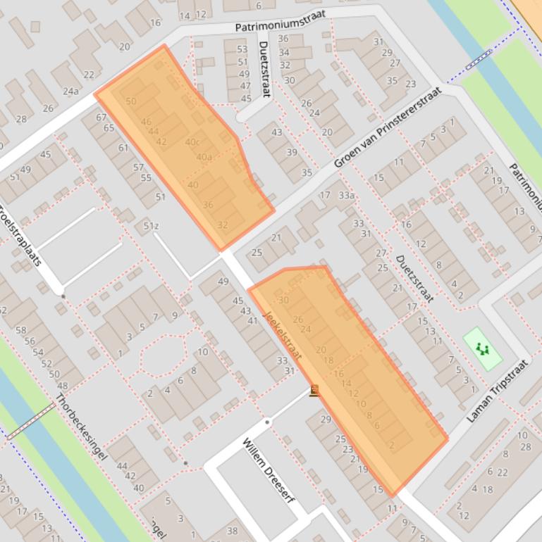 Kaart van postcodegebied 4142AC.