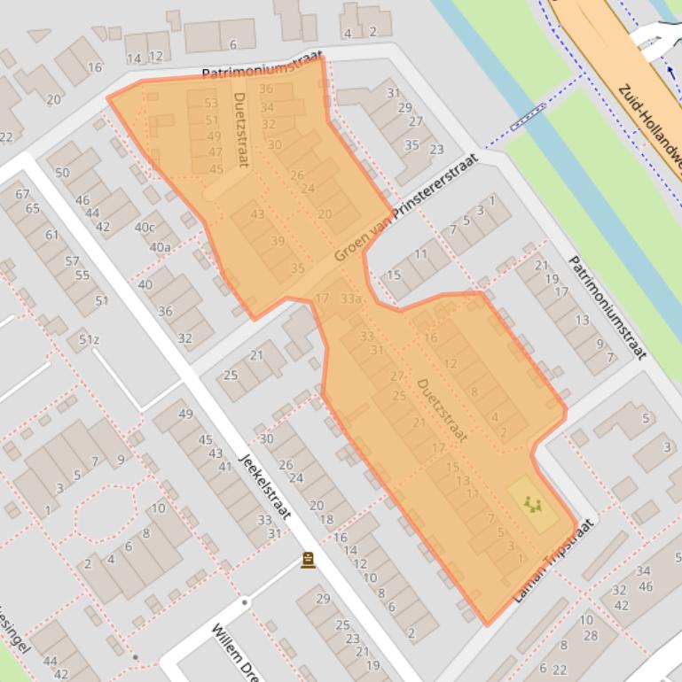 Kaart van postcodegebied 4142AG.