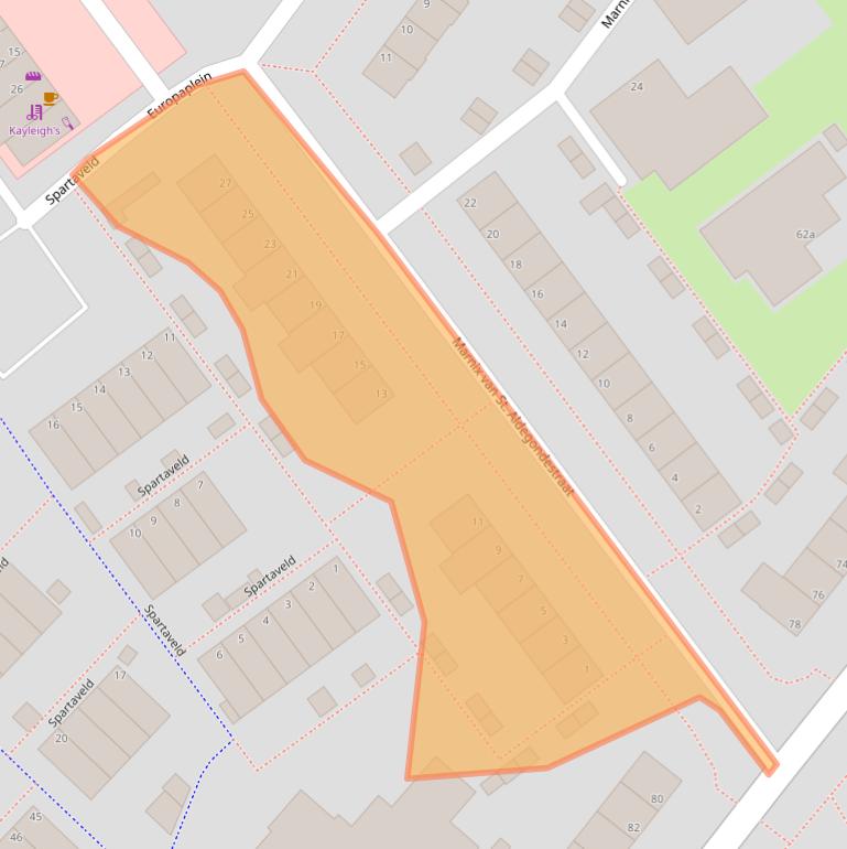 Kaart van postcodegebied 4142CA.