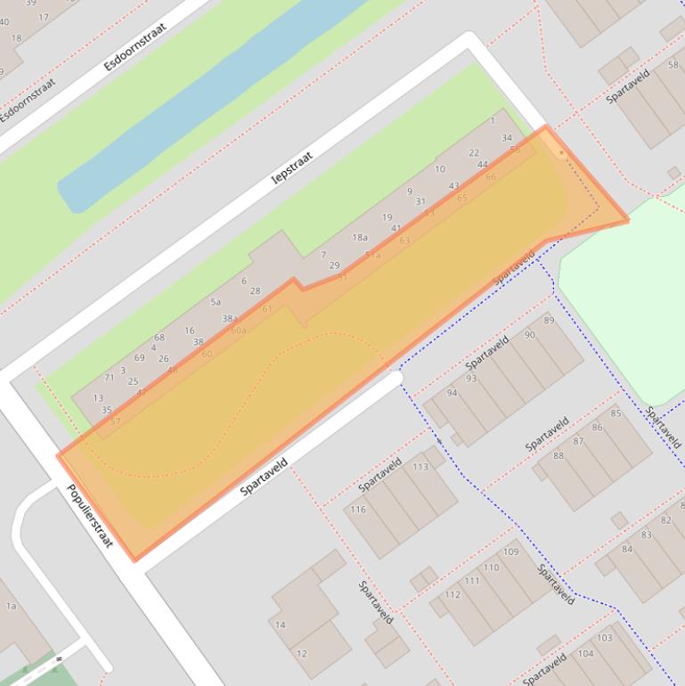 Kaart van postcodegebied 4142CZ.
