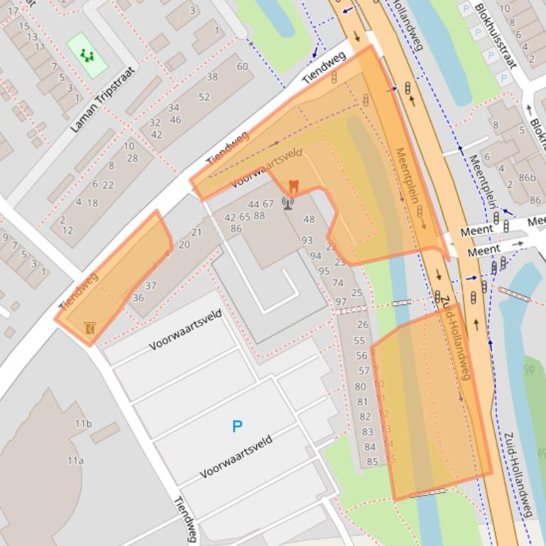 Kaart van postcodegebied 4142DA.