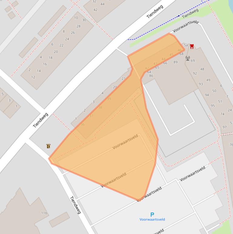 Kaart van postcodegebied 4142DC.