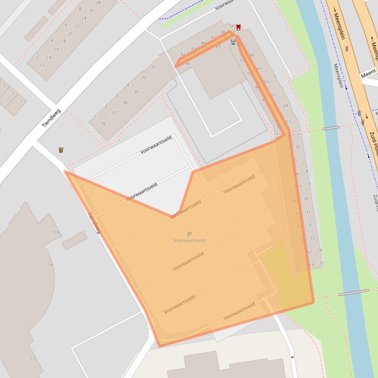 Kaart van postcodegebied 4142DE.