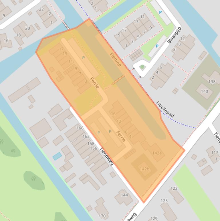 Kaart van postcodegebied 4142EE.