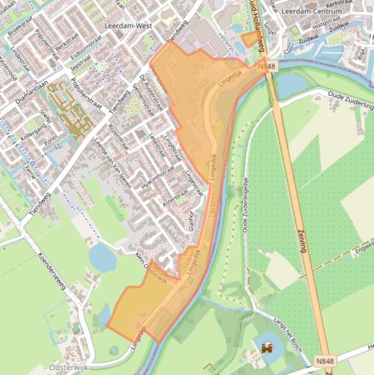Kaart van postcodegebied 4142LD.