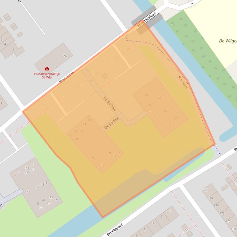 Kaart van postcodegebied 4142SC.