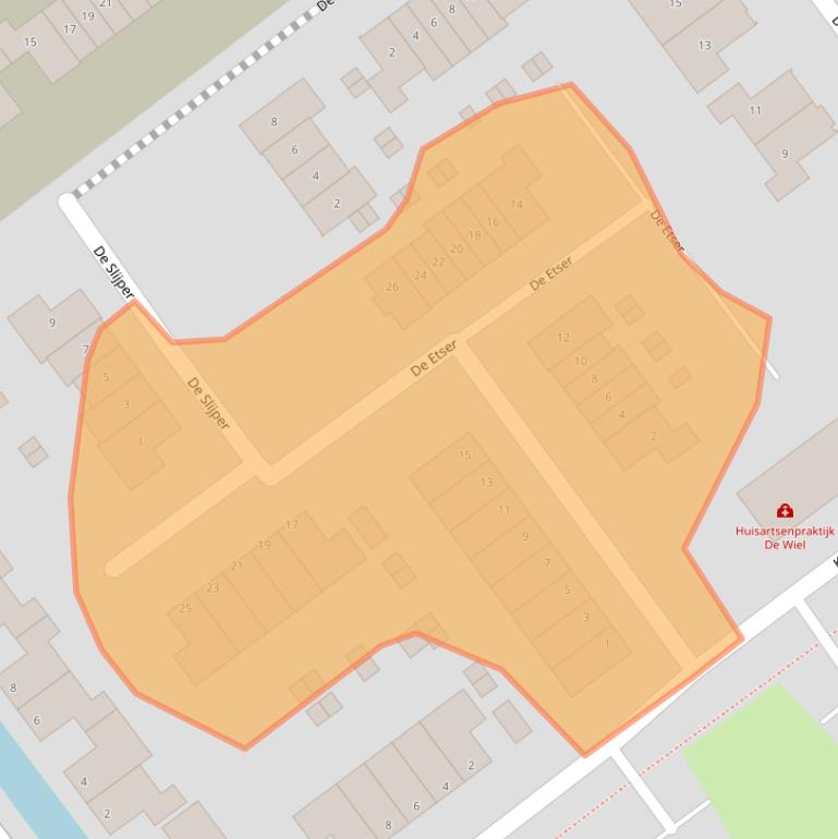 Kaart van postcodegebied 4142SR.