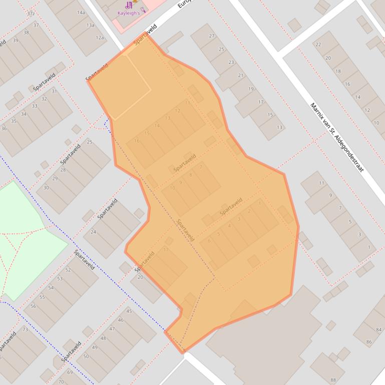 Kaart van postcodegebied 4142TA.