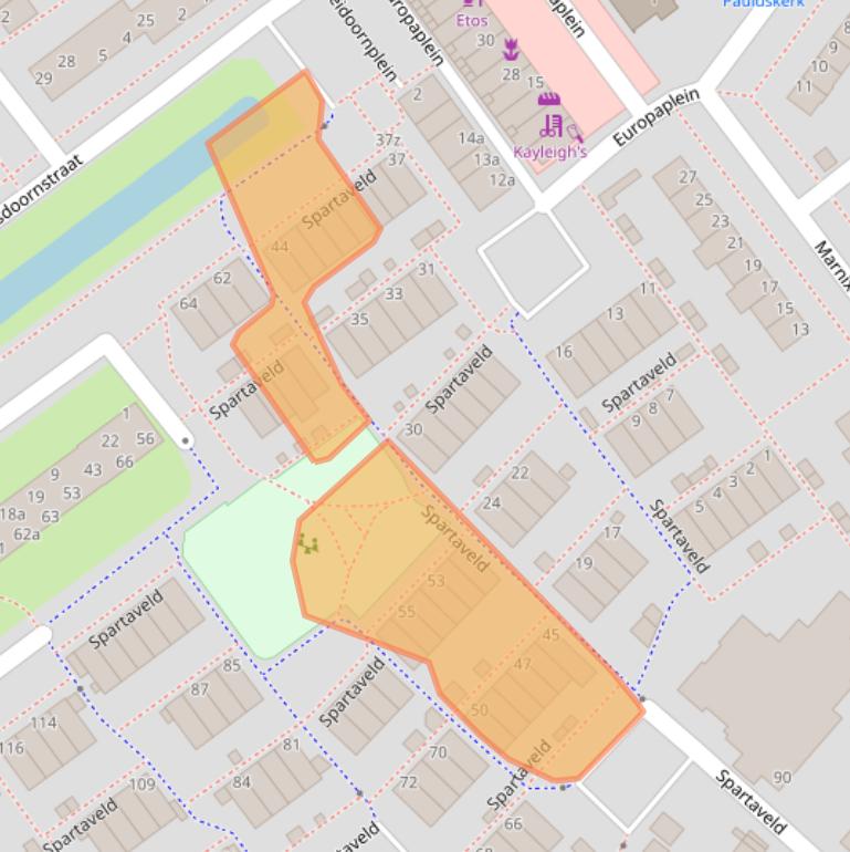 Kaart van postcodegebied 4142TC.