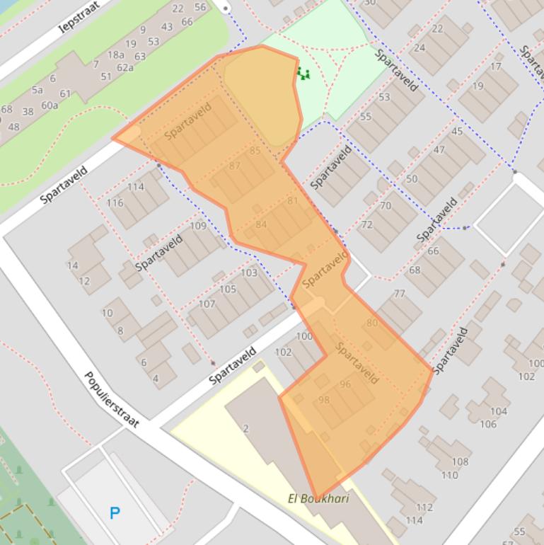 Kaart van postcodegebied 4142TE.