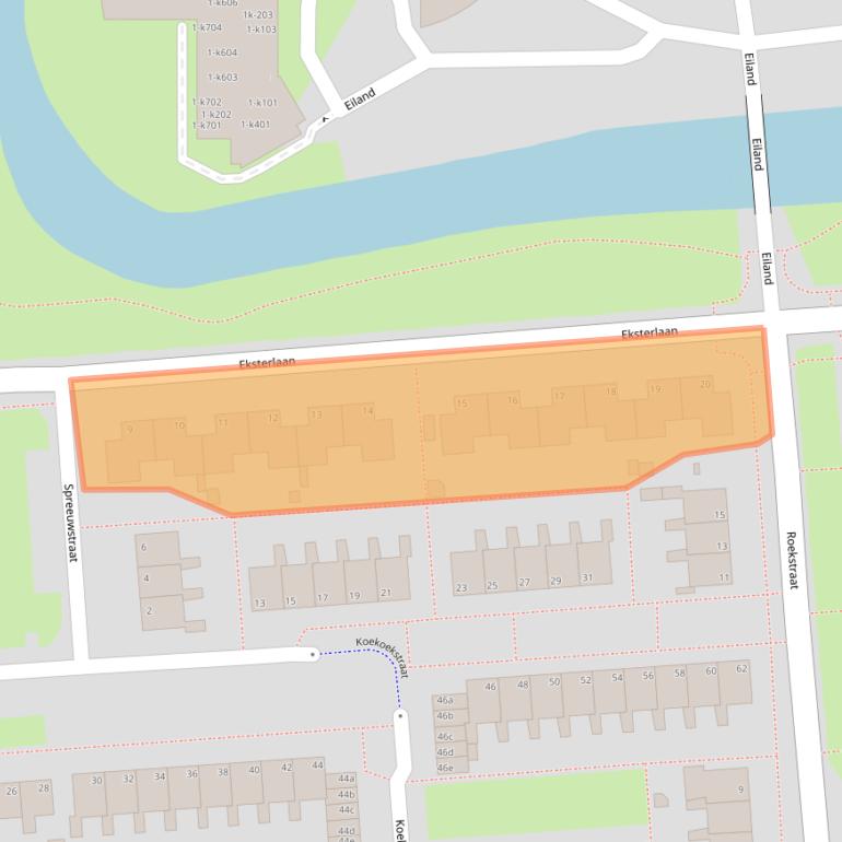 Kaart van postcodegebied 4143AB.