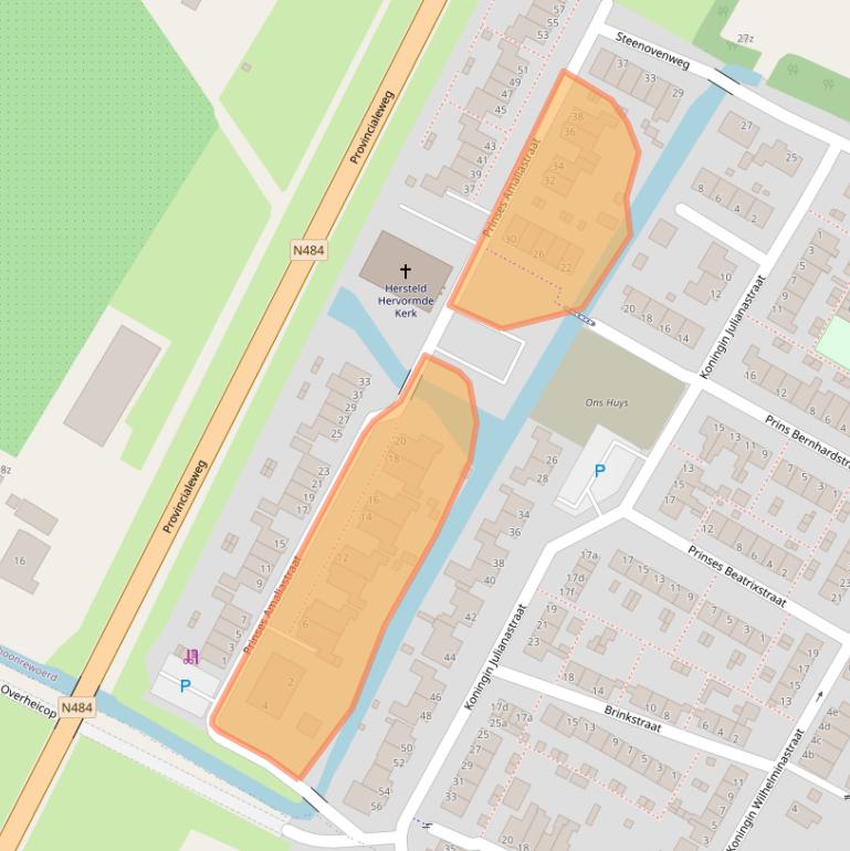 Kaart van postcodegebied 4145KZ.