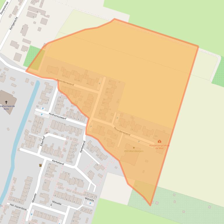 Kaart van postcodegebied 4145NV.