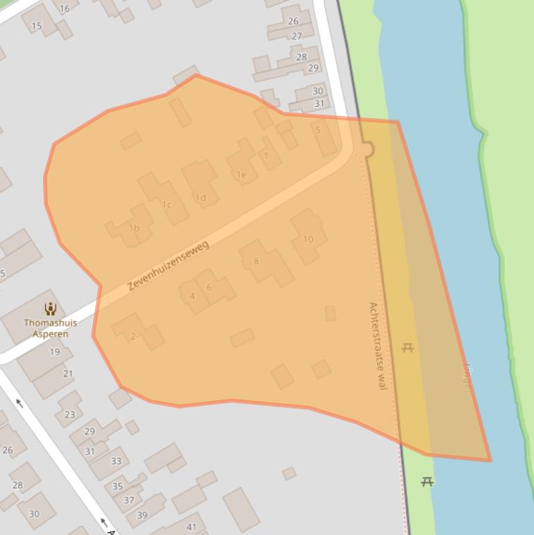 Kaart van postcodegebied 4147AG.