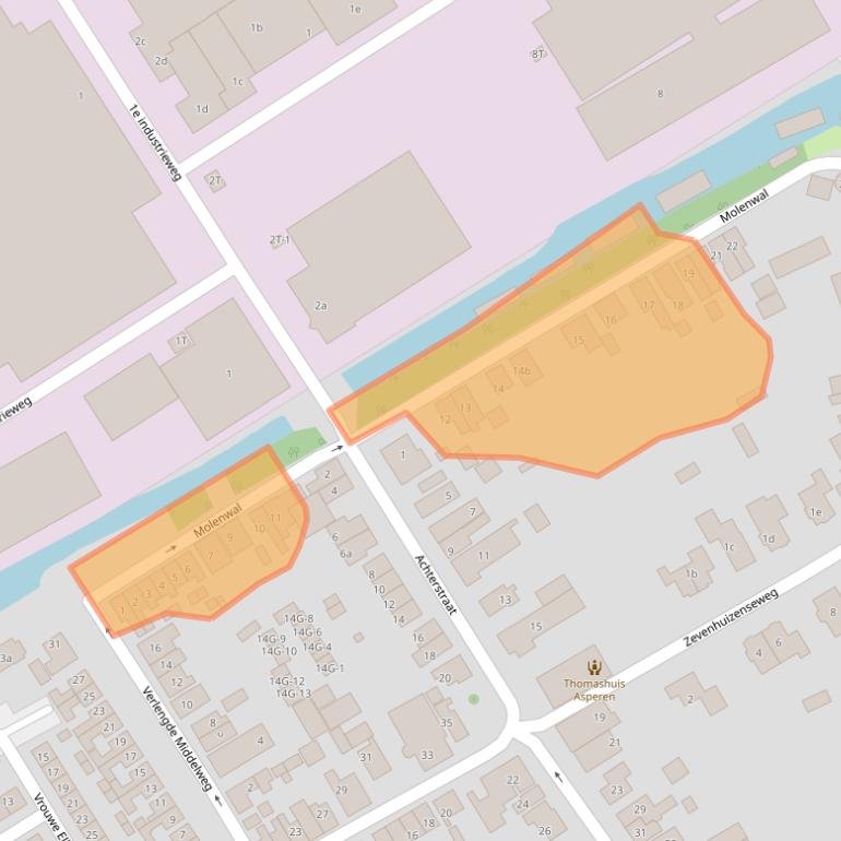 Kaart van postcodegebied 4147AH.