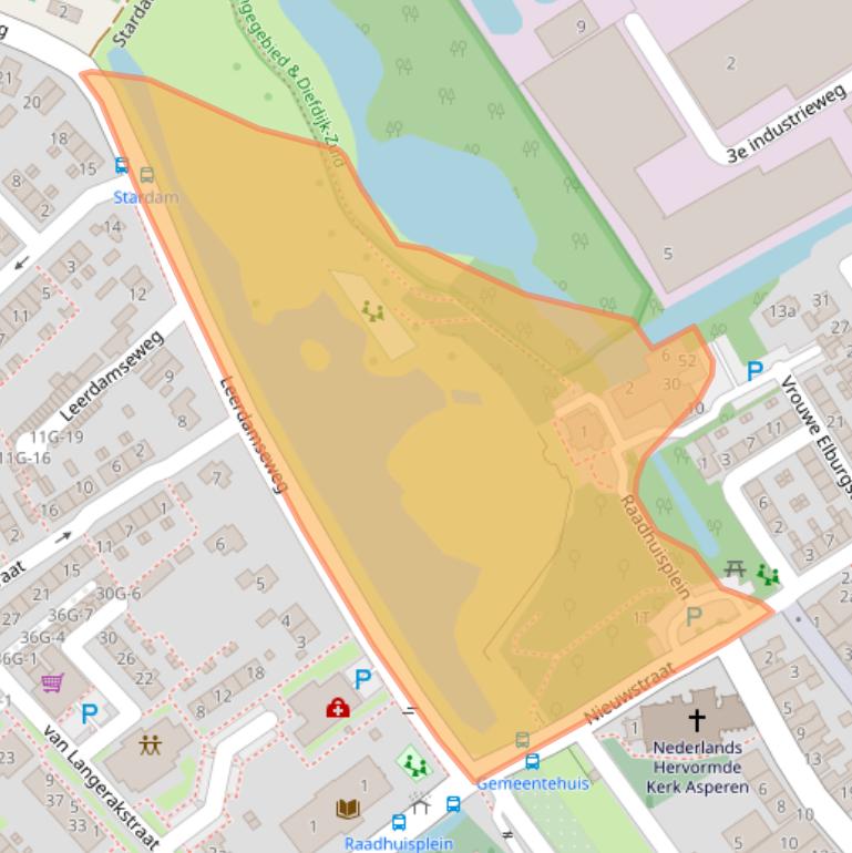 Kaart van postcodegebied 4147AN.