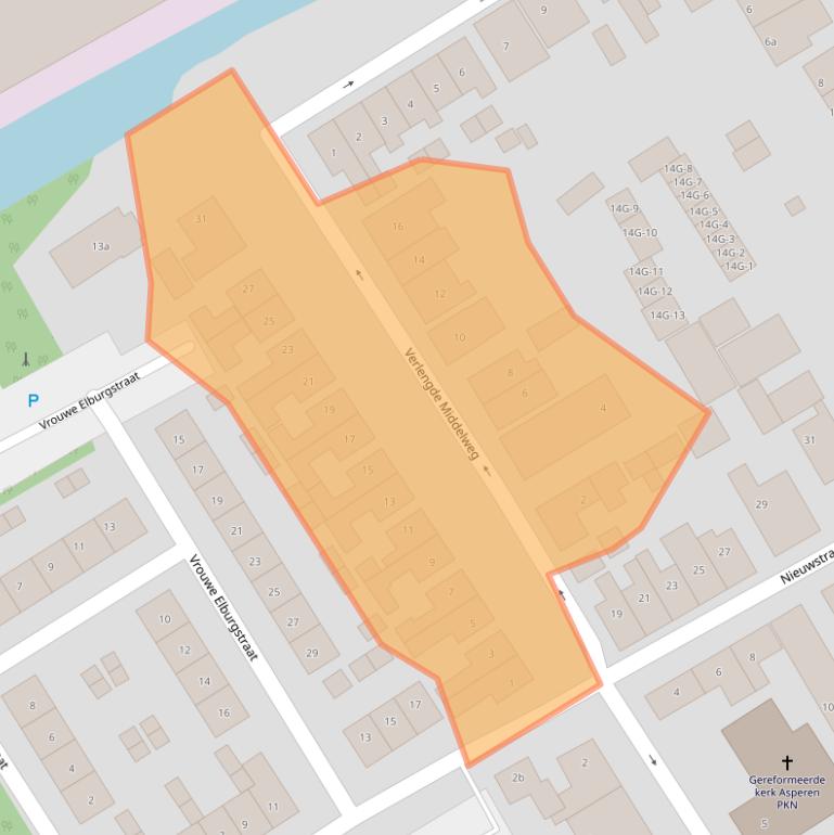 Kaart van postcodegebied 4147AP.