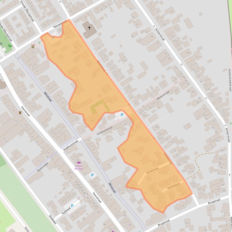 Kaart van postcodegebied 4147AV.