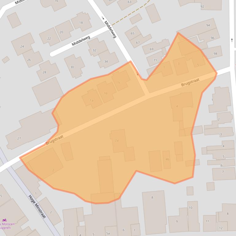 Kaart van postcodegebied 4147AX.