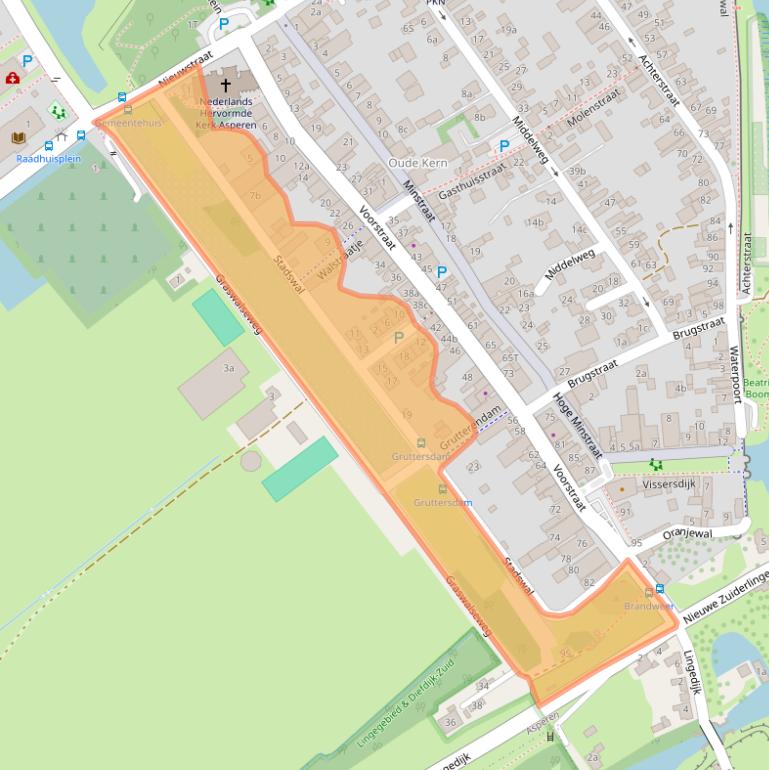 Kaart van postcodegebied 4147AZ.