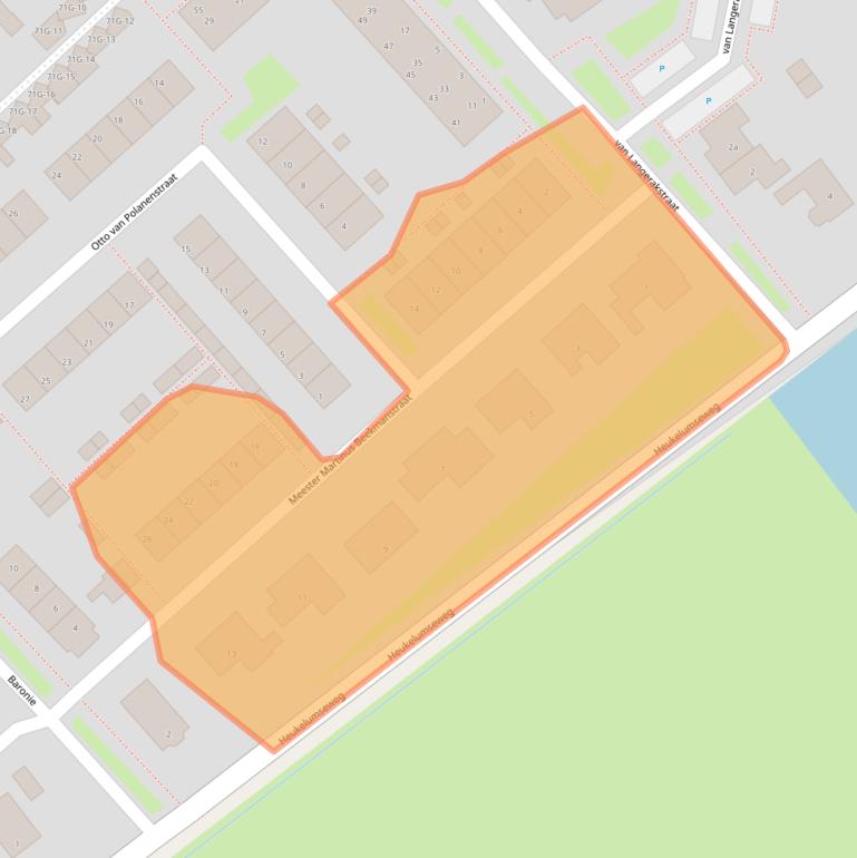 Kaart van postcodegebied 4147BK.