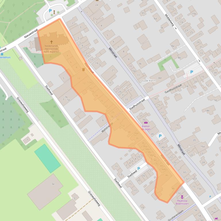 Kaart van postcodegebied 4147CC.