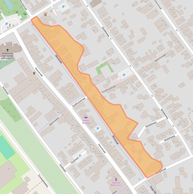 Kaart van postcodegebied 4147CG.