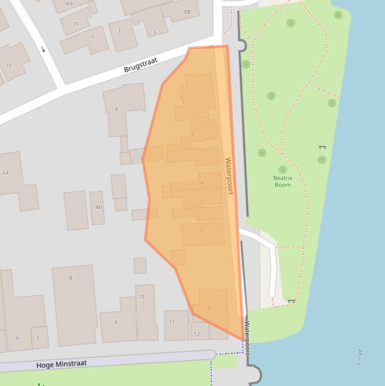 Kaart van postcodegebied 4147CN.