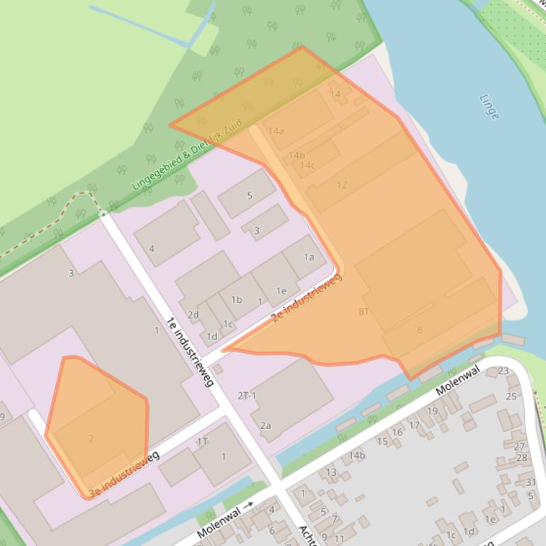 Kaart van postcodegebied 4147CT.