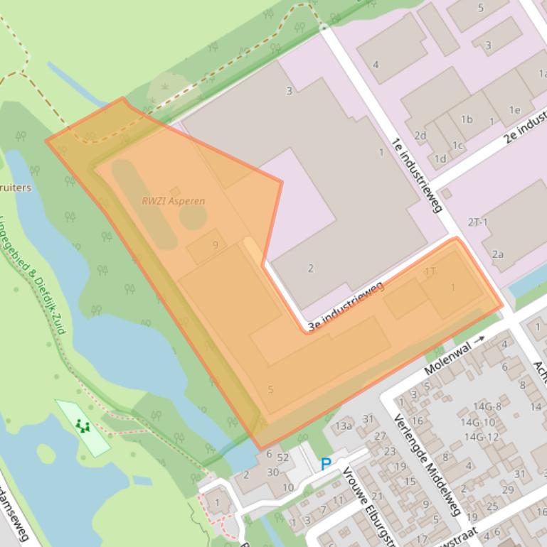 Kaart van postcodegebied 4147CV.