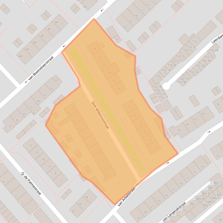 Kaart van postcodegebied 4147EA.