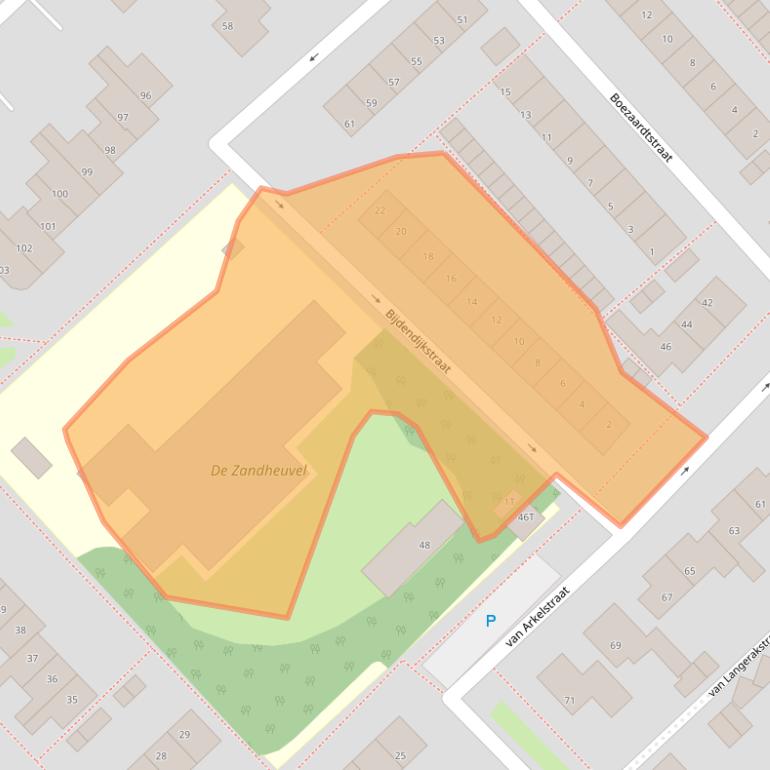 Kaart van postcodegebied 4147ED.