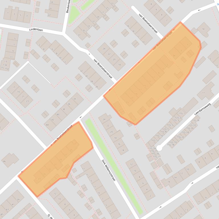 Kaart van postcodegebied 4147EG.
