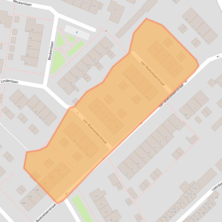 Kaart van postcodegebied 4147EJ.