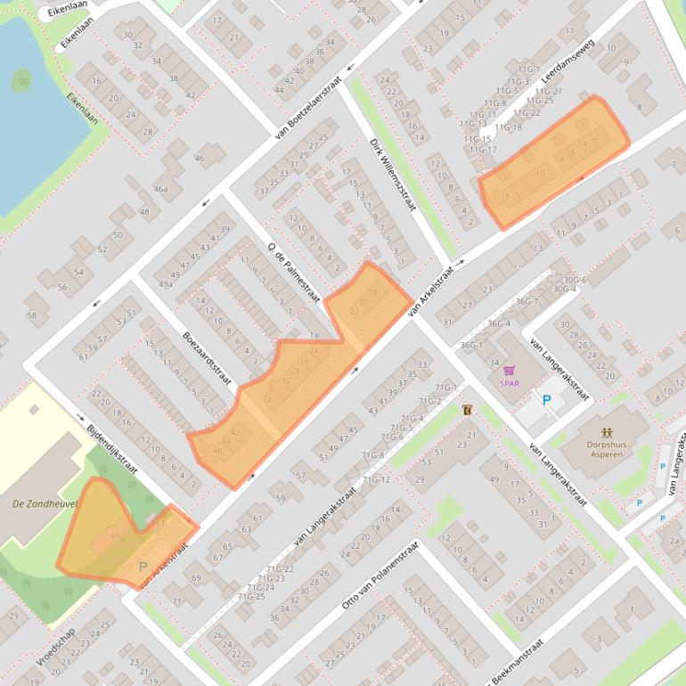 Kaart van postcodegebied 4147EN.