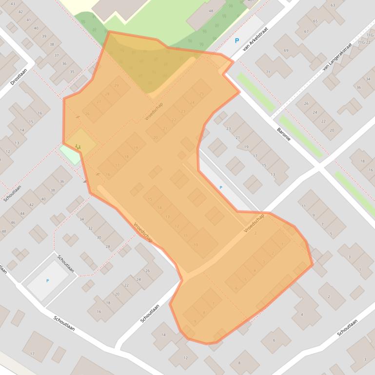 Kaart van postcodegebied 4147ES.