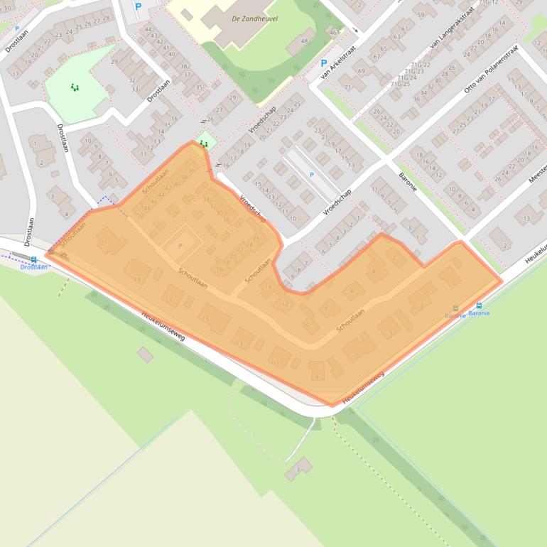 Kaart van postcodegebied 4147EV.
