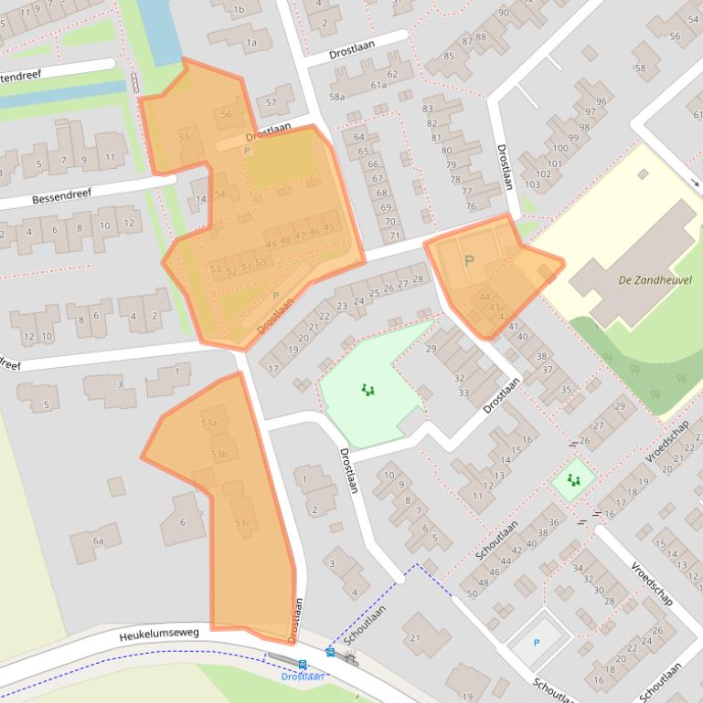 Kaart van postcodegebied 4147GD.